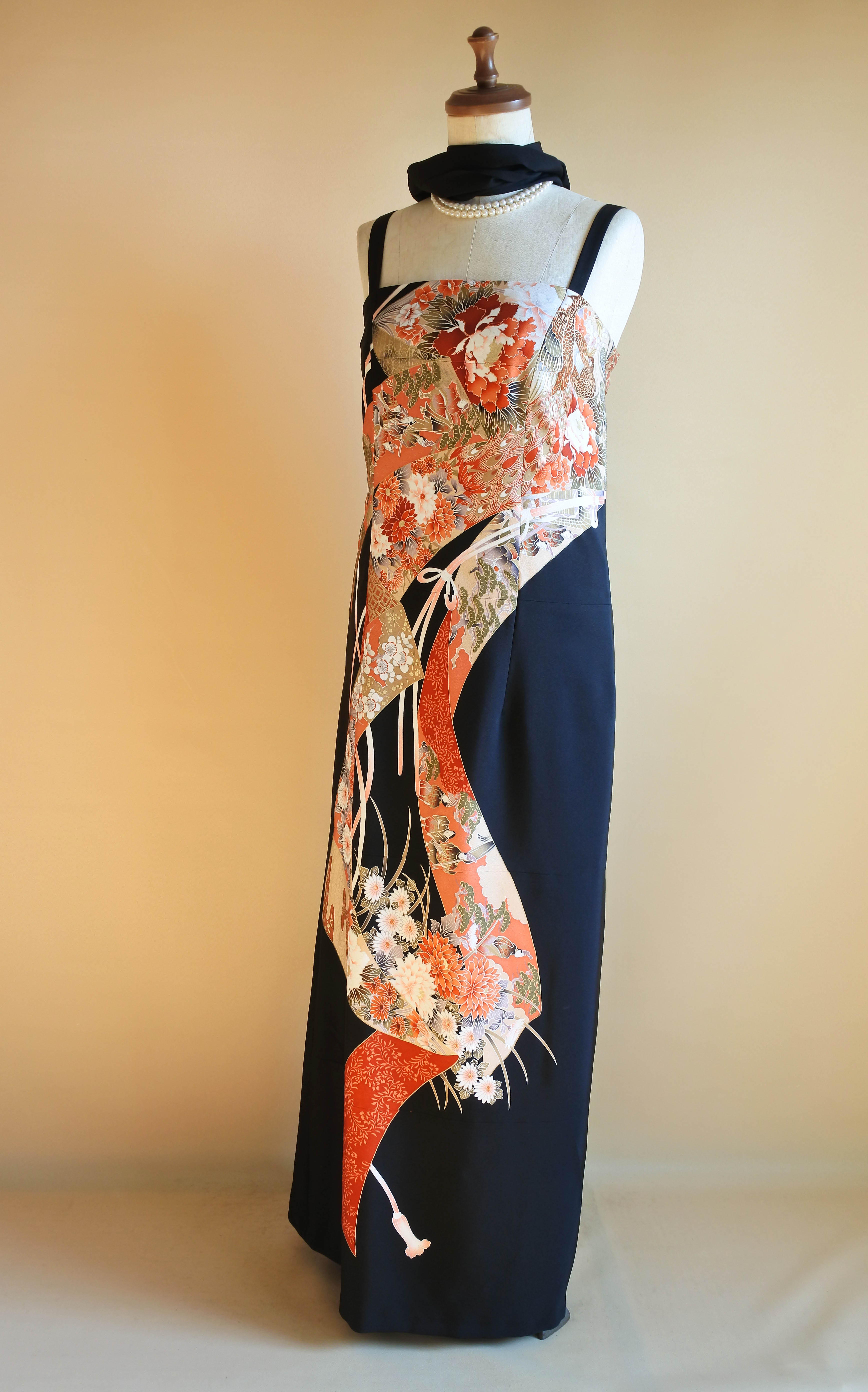 着物リメイク　ロングドレス no5000 | ロングドレス | 着物ドレス 着物リメイクドレス販売の専門店